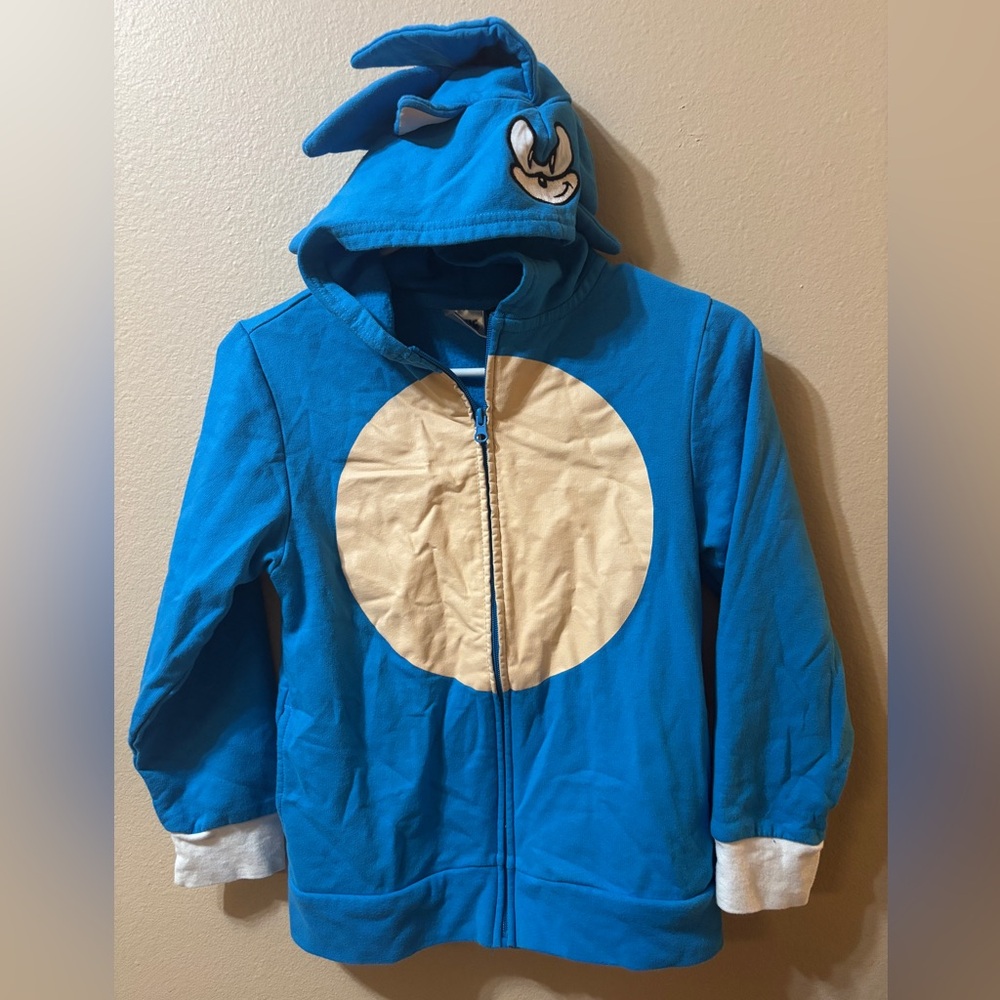 Sonic the Hedgehog Size Medium Hoodie ZipUp Jacket Mad Engine 2022 Kids Costume